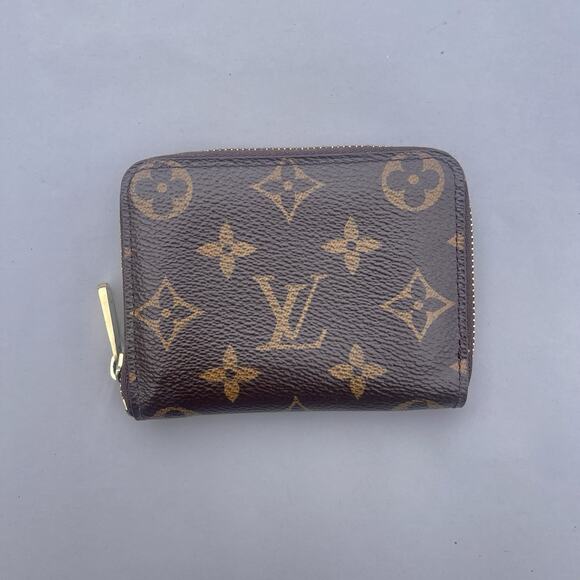 Louis Vuitton Zippy Coin Purse Monogram Canvas Brown Card Wallet - Picture 1 of 10